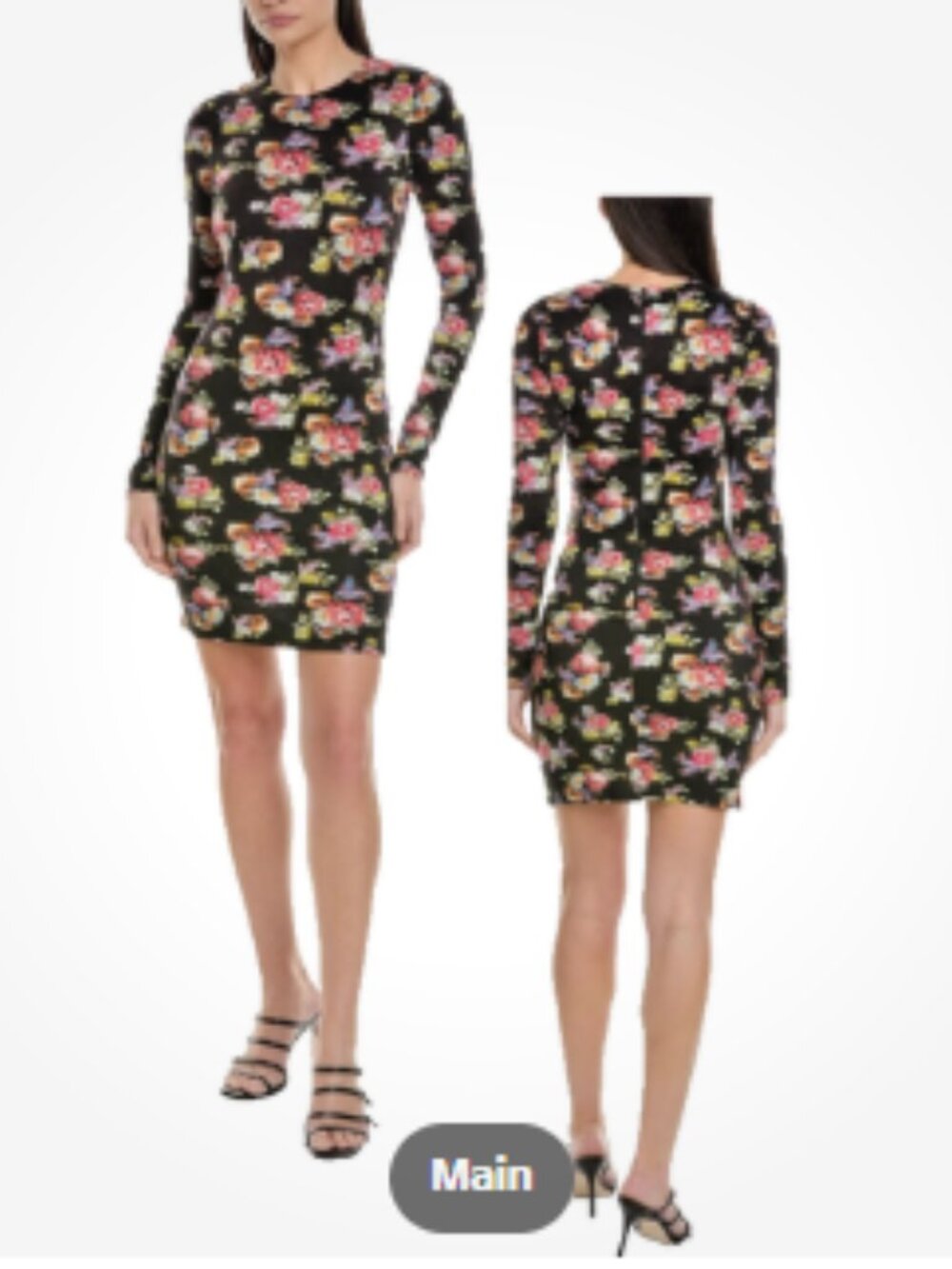 ALICE + OLIVIA Delora Floral Long Sleeve Dress NWT SZ 0